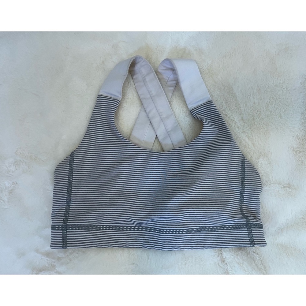 SOLD • Lululemon • All Sports Bra Tonka Stripe - Picture 2 of 5